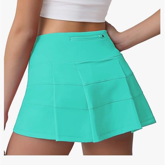 Husnainna Mint Green Slinky Knit Tennis Golf Skort Woman Size 10 Sporty - Picture 9 of 11